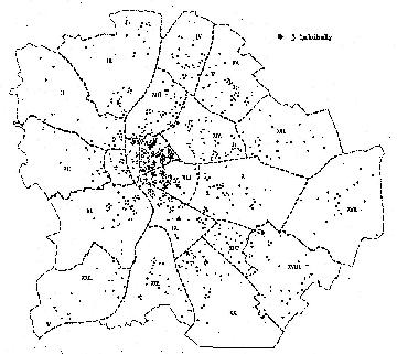 A budapesti elítéltek lakóhelyeinek megoszlása 1979-ben