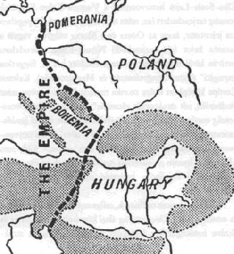 1. ábra: A Birodalomtól keletre elterülő három természetes térség. Fairgrieve 1915.