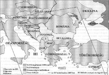 9. ábra: A délkelet-európai stratégiai övezet