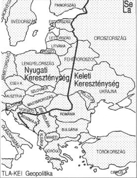 A nyugati civilizáció kelet-európai határa (Huntington, 1993; 1996)